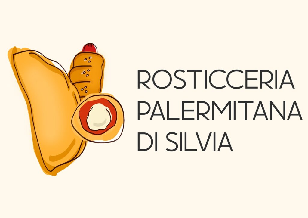 disegno rosticceria palermitana con calzone pizzetta e rollò con wurstel